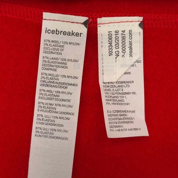 Icebreaker Womens RealFLEECE Dia Hooded Merino Wool Vest Rocket Red - Picture 12 of 13